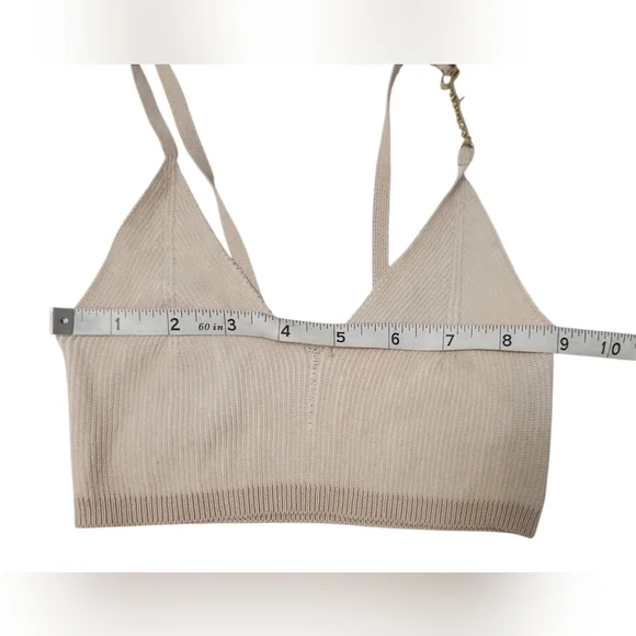 Jacquemus Beige Ribbed Knit Bra Top - Picture 6 of 9